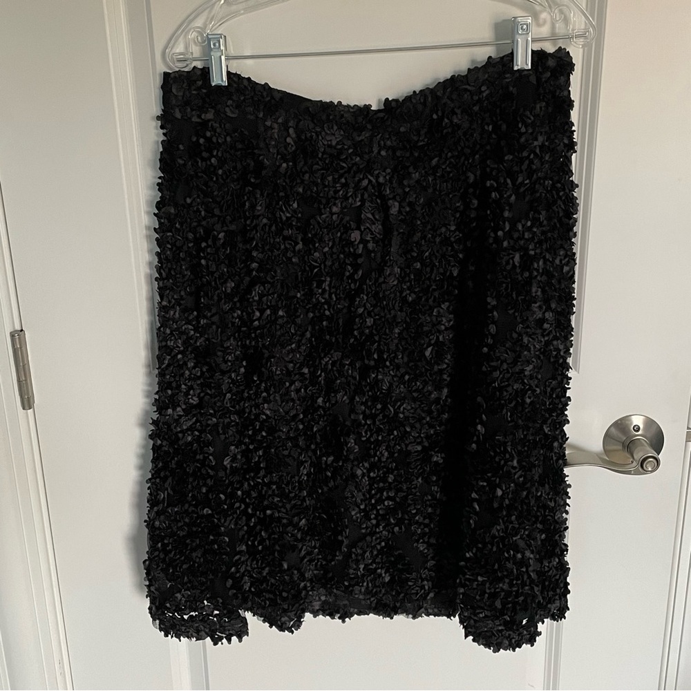 Ina applique 3D Floral Tulle Circle Skirt black 18747